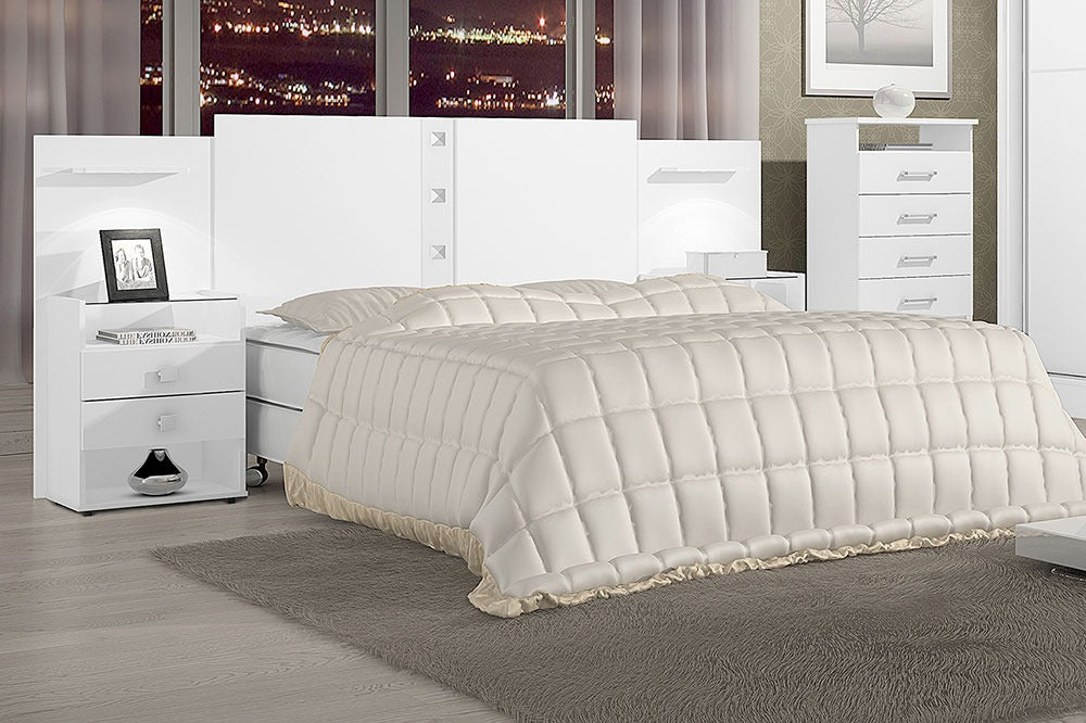 Cabeceira Box Casal.Queen Rubi 140.160 Branco D Doro
