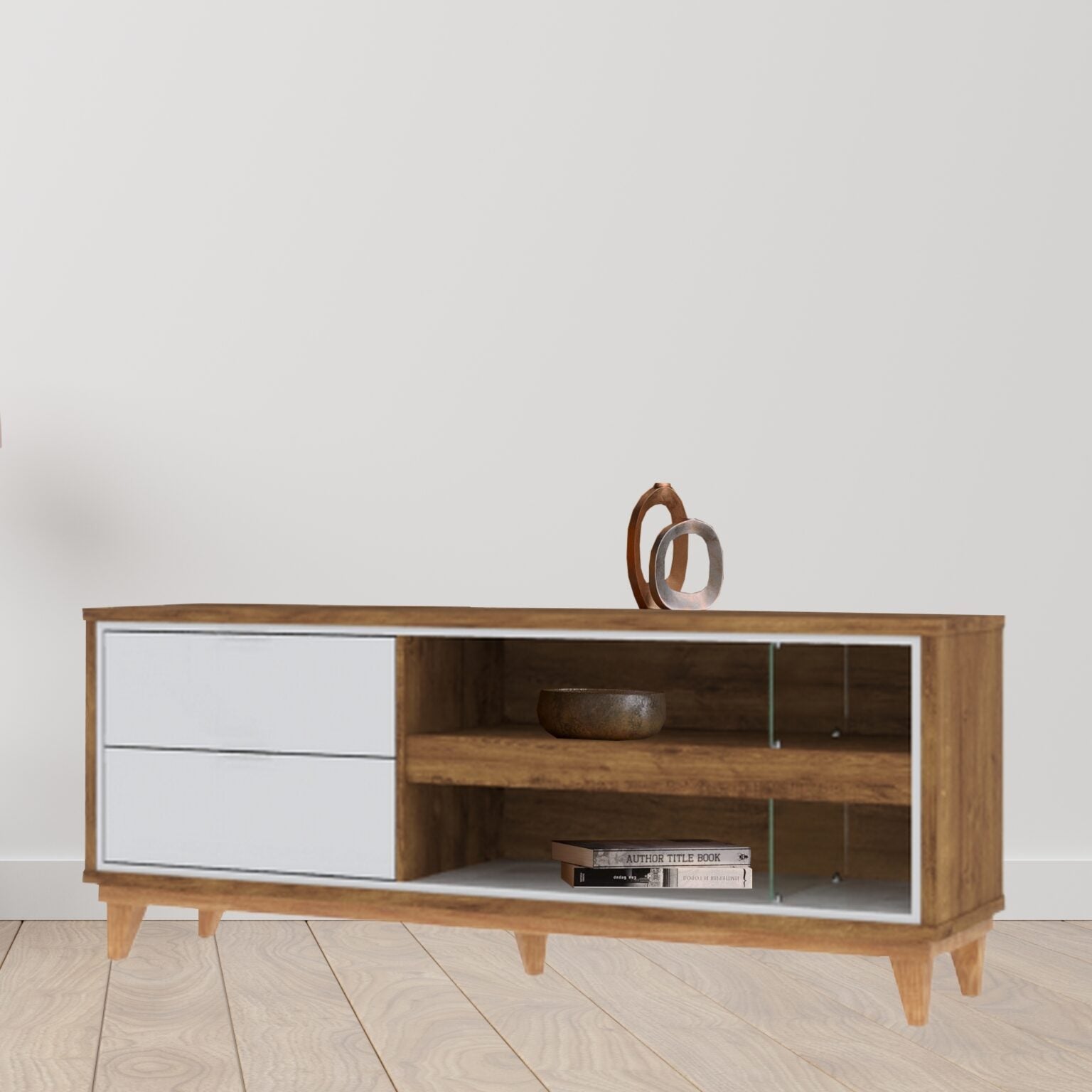 Rack até 65″ Leon Canela/Off White – MIRARACK