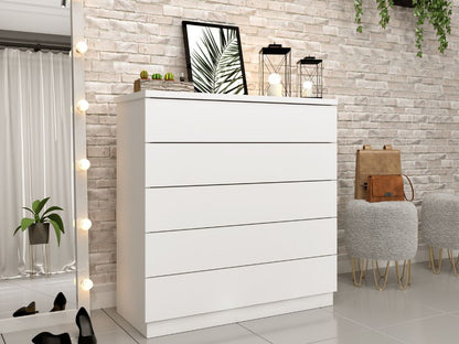 Cômoda Premium 5 Gavetas – Branco - Móveis furniture