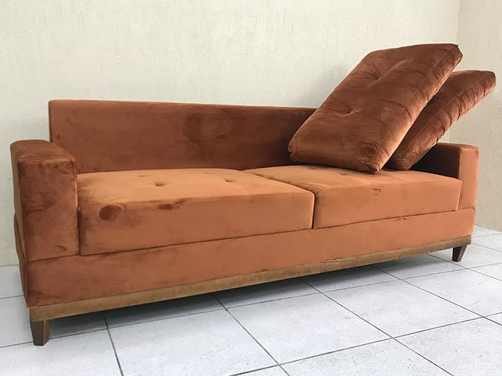 Sofá 3 Lugares Living 2,15 m Terracota 509 Milena - Móveis furniture