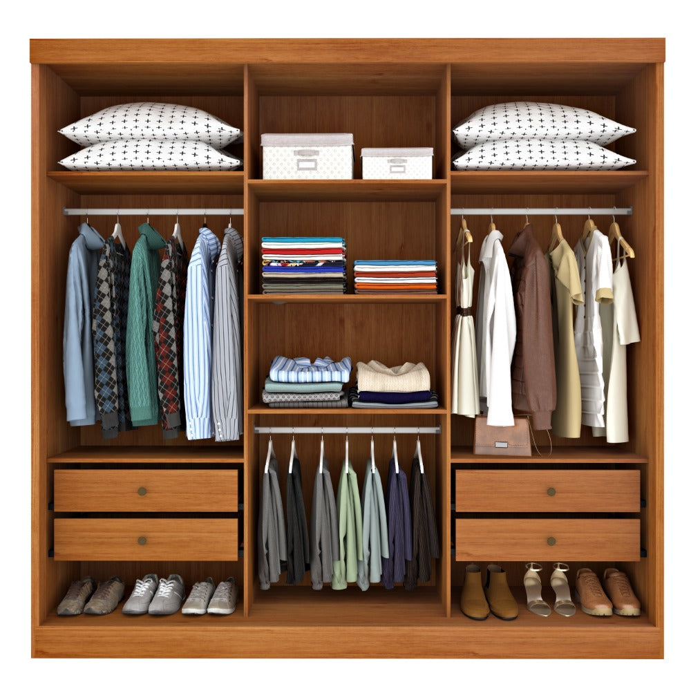 Guarda-Roupa 3 Portas Dacar/Senegal 2,40 m Cinamono/Off White – TCIL