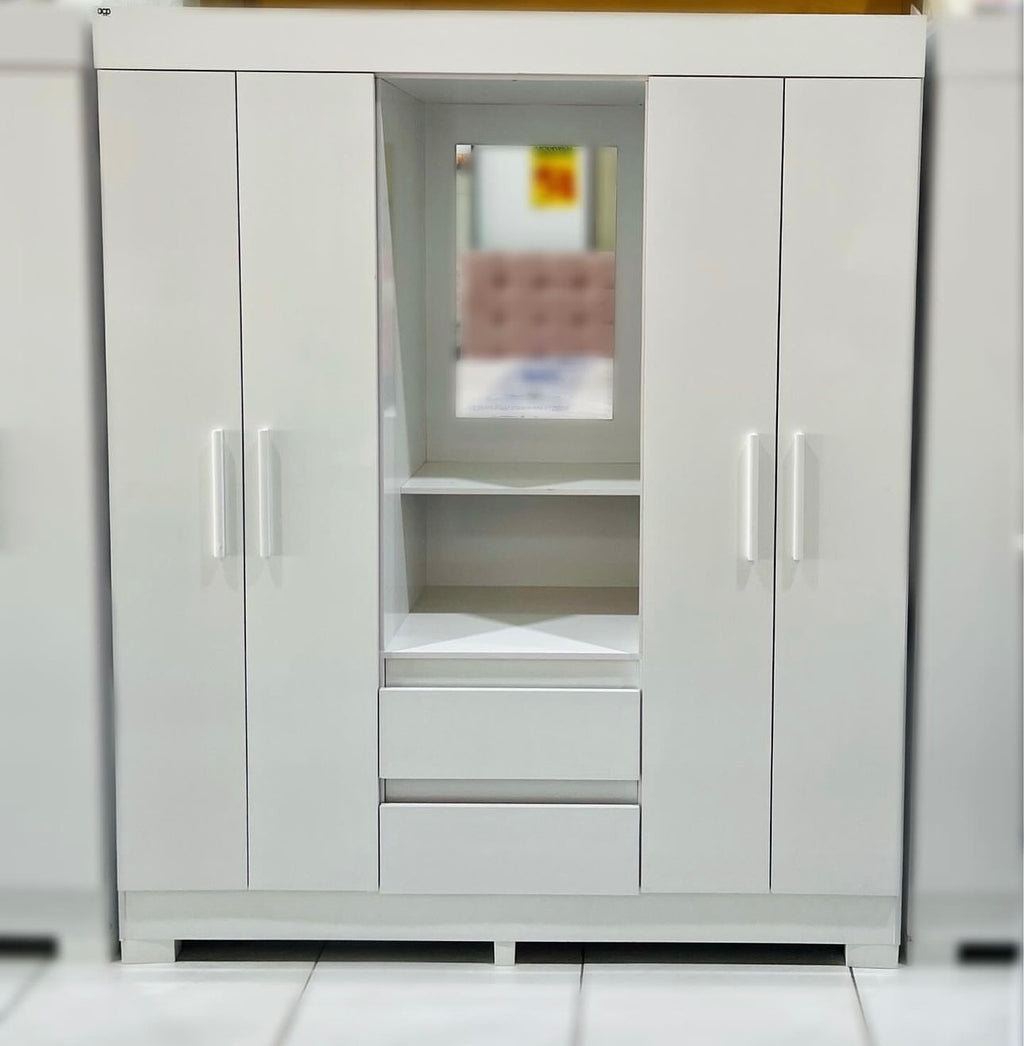 Guarda-Roupa Capelinha Isabely 1,491 m Branco – ACP MÓVEIS