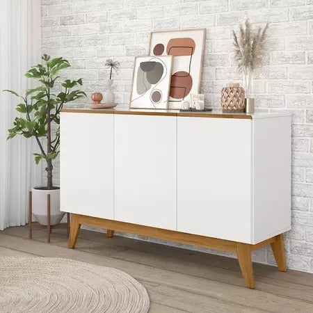 Buffet Ares Lux 3P Branco.Nature Tebarrot