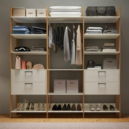 Closet 3 Torres TW404 2,175 m Off White/Freijó – - Móveis furniture