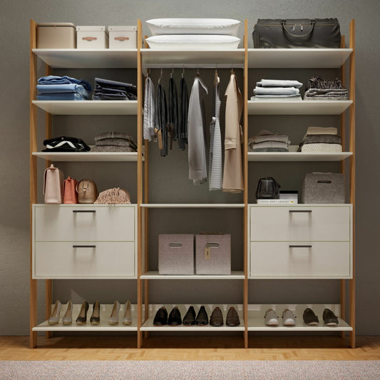 Closet 3 Torres TW404 2,175 m Off White/Freijó – - Móveis furniture