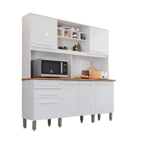 Armário de Cozinha Luna 6 Portas 2 Gaveta