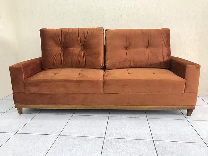 Sofá 3 Lugares Living 2,15 m Terracota 509 Milena - Móveis furniture