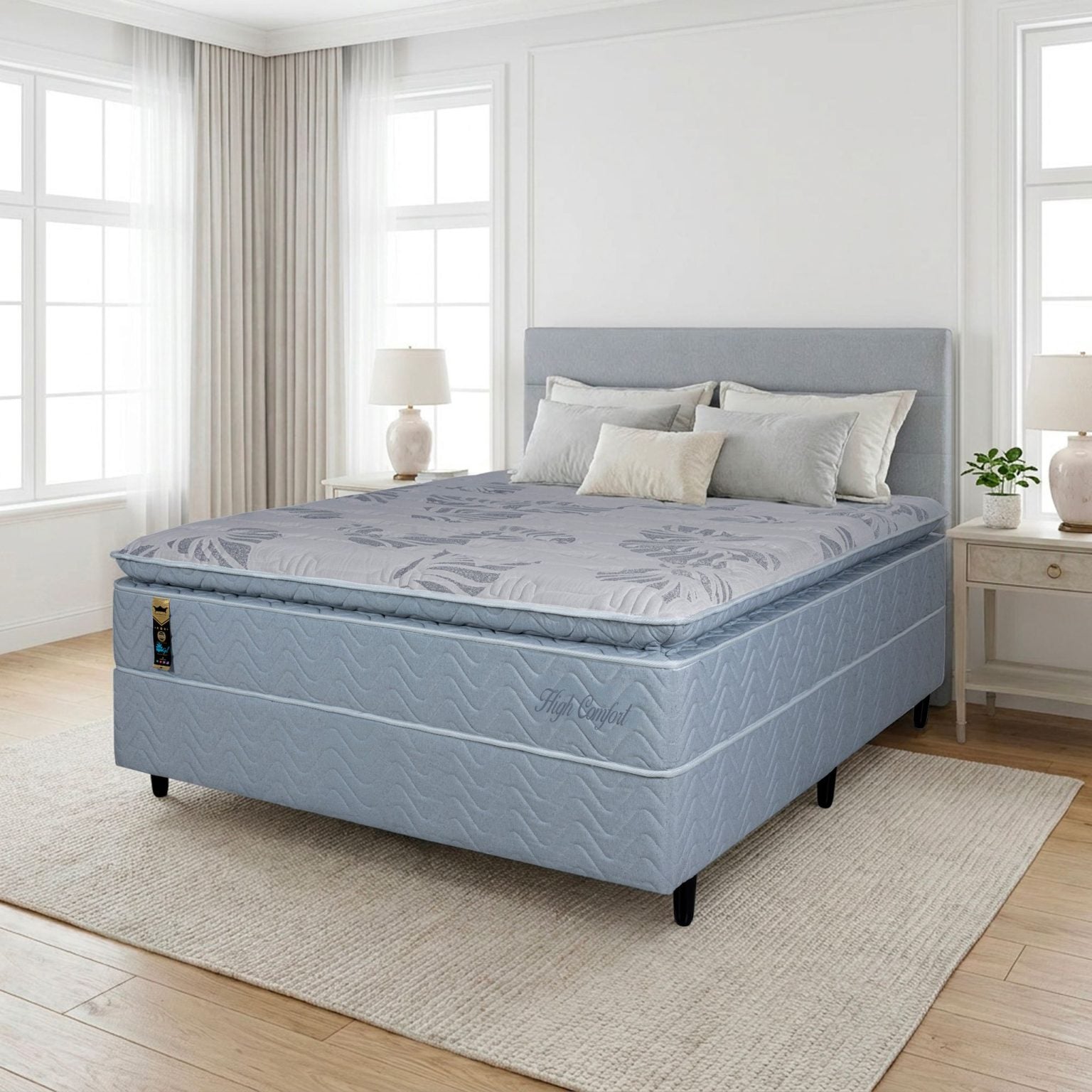 Colchão High Comfort Molas Ensacadas Casal – 138x188x34