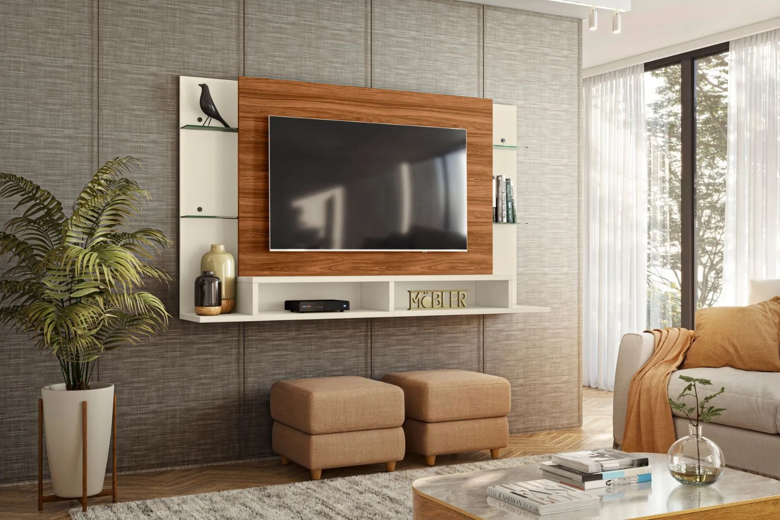 Painel Malbec Palisandro. - Móveis furniture