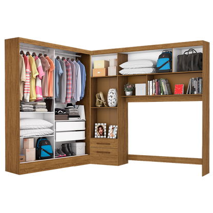 Modulado 4 Portas + Guarda-Roupa 2 Portas Santiago Plus Cinamono – CARIOCA MÓVEIS - Móveis furniture
