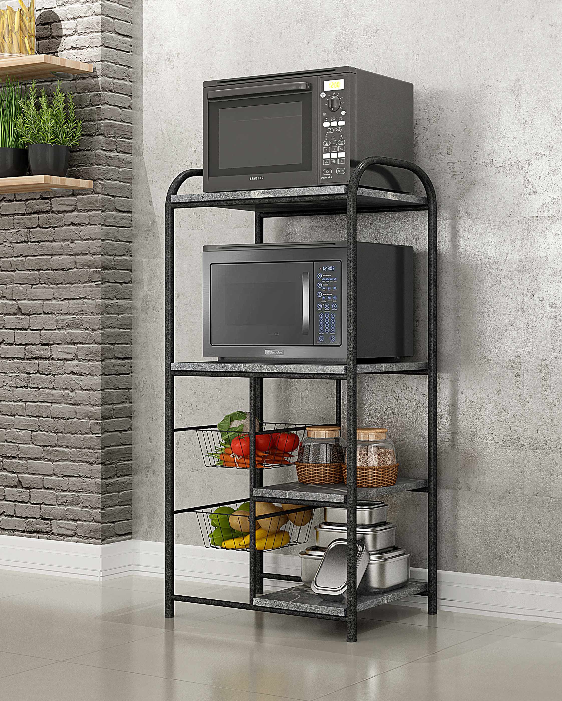 Fruteira Irlanda Tmp Granito Cinza Martelado Teixeira - Móveis furniture