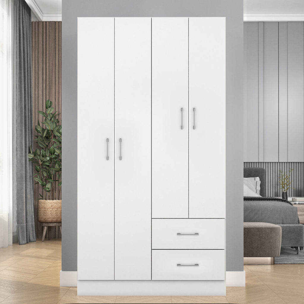 Guarda-Roupa 4 Portas Panamá 4002 Branco – FELLICCI - Móveis furniture