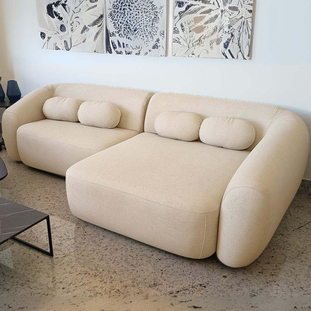 Sofá Living Chelles 3375 2,40 m Linho Bege 9236 – GRALHA AZUL