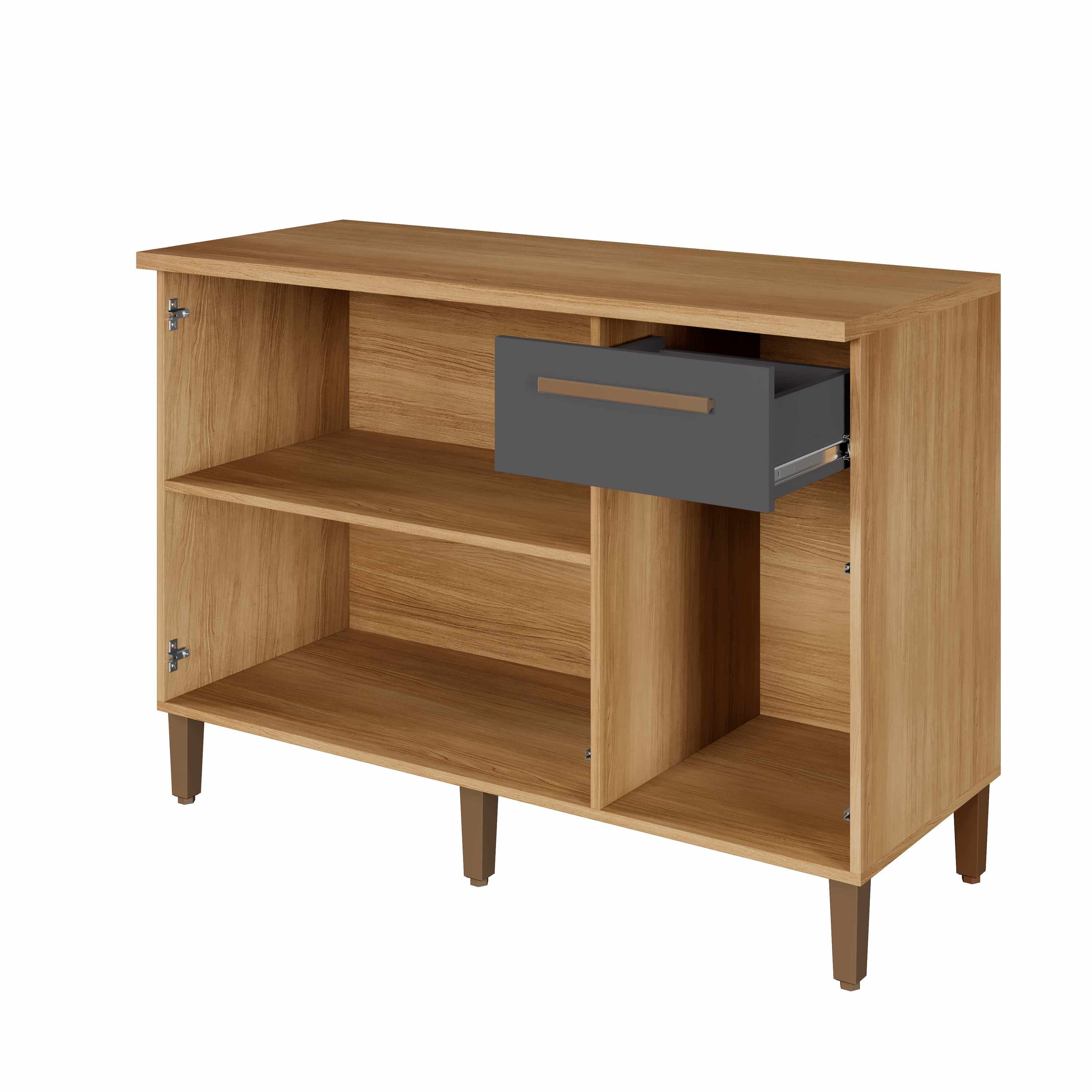 Balcao Imperial 120 3P1G Branco Arte Moveis