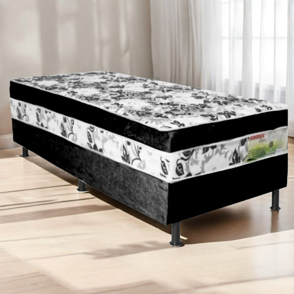 Cama Box Solteiro Sonho Bom D28 Preto – NOSSO SONHO COLCHÕES