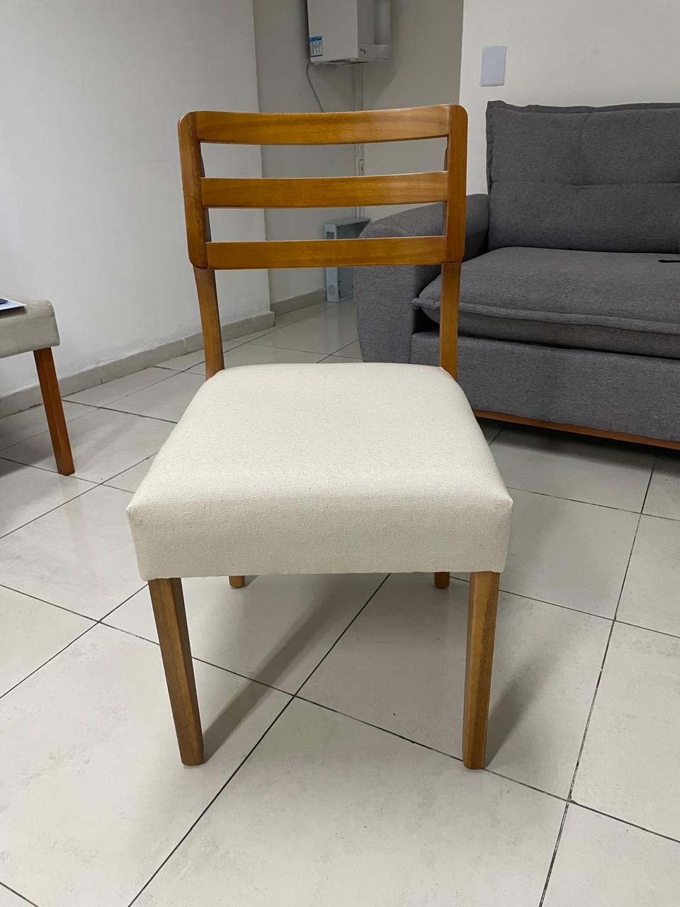 Kit 2 Cadeiras Turquia Mel/Linho Bege – HR MOVELARIA