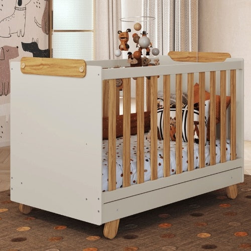 Berço Americano Pingo Off White/Amêndoa – PEROBA MÓVEIS