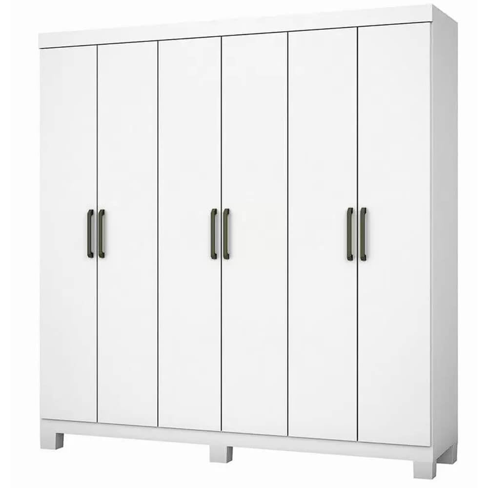 Guarda Roupa Recife Casal 6 Portas 2 Gavetas - Móveis furniture