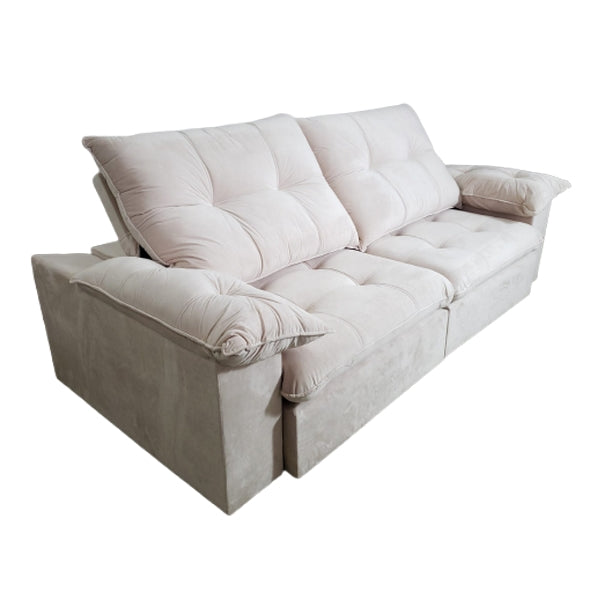 Sofá Retrátil e Reclinável México 2,50 m Bege – LEO DECOR - Móveis furniture