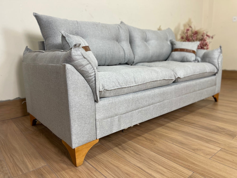 Sofá 3 lugares Creta 2.00m – Cinza Linho