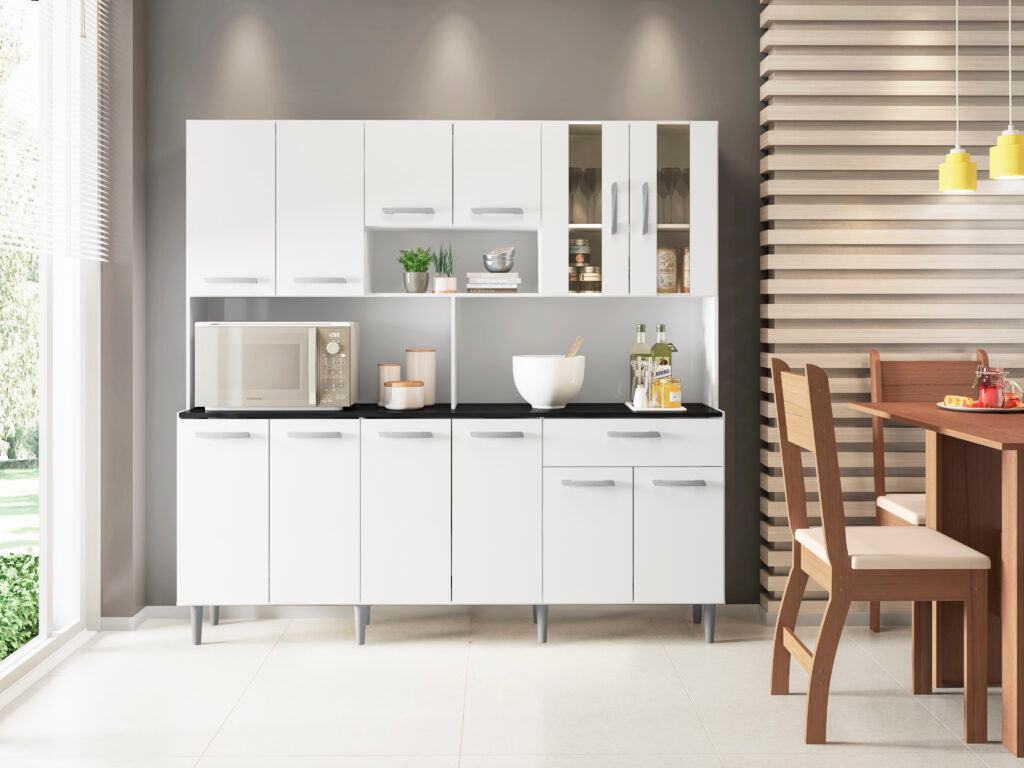 Kit Cozinha Clara 1,80 Branco – POLIMAN - Móveis furniture