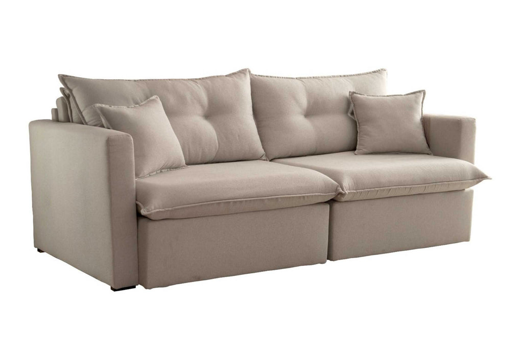 SOFA RETR LISBOA 220CM S/CX LINHO BEGE/459 – EST TEIXEIRA