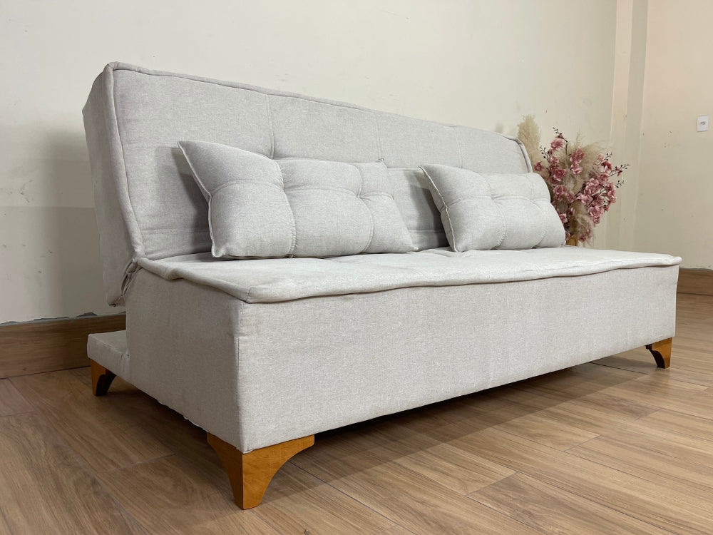 Sofá Cama Zayn 1.86m – Bege Linho