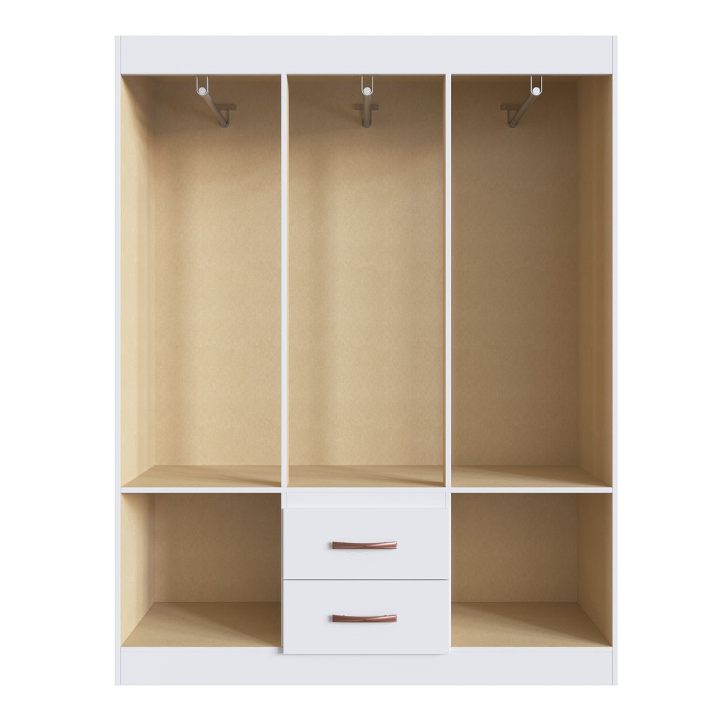 GUARDA ROUPA JAMAICA 1.37 C/ 6 PORTAS 2 GAVETAS- DORIPEL BRANCO