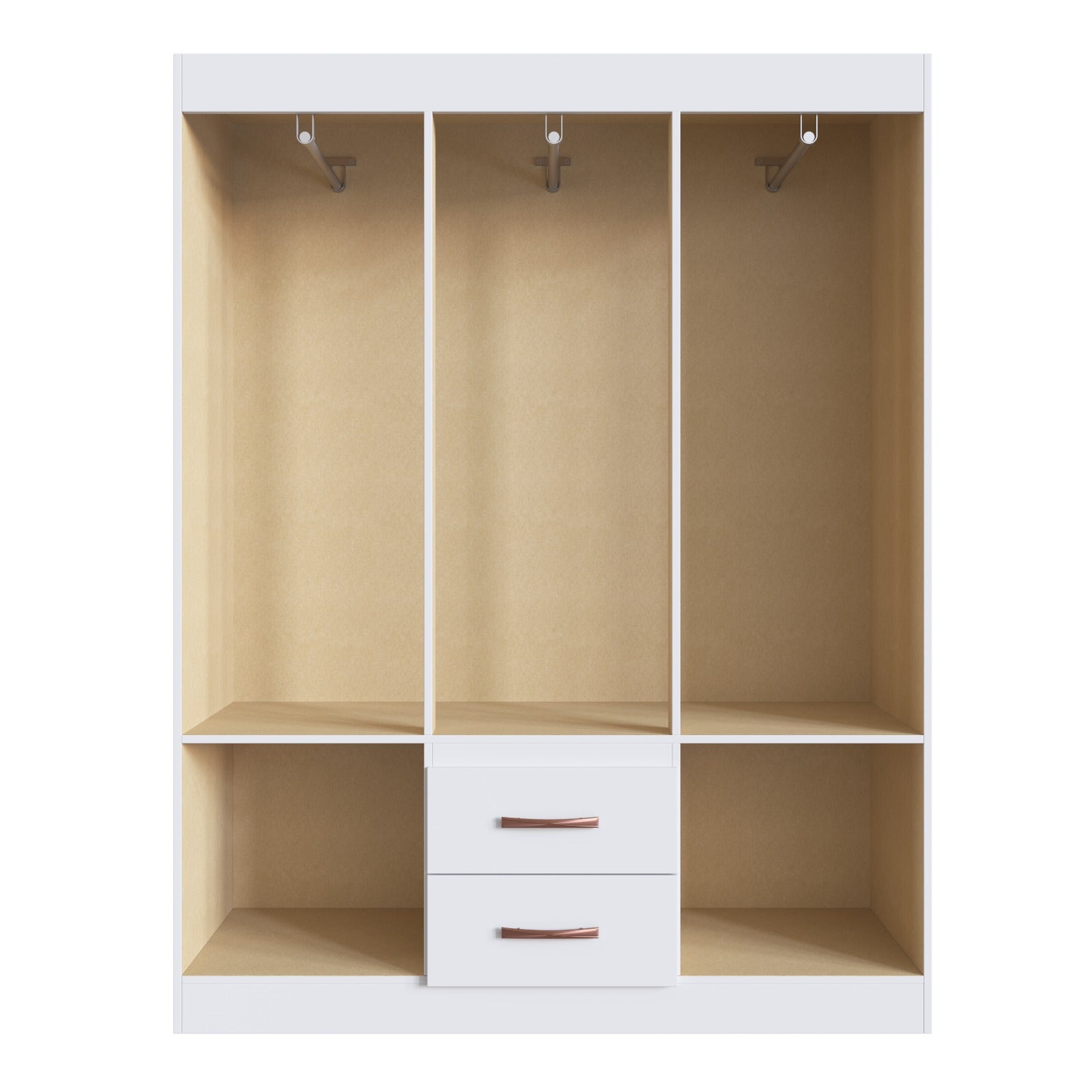 GUARDA ROUPA JAMAICA 1.37 C/ 6 PORTAS 2 GAVETAS- DORIPEL BRANCO