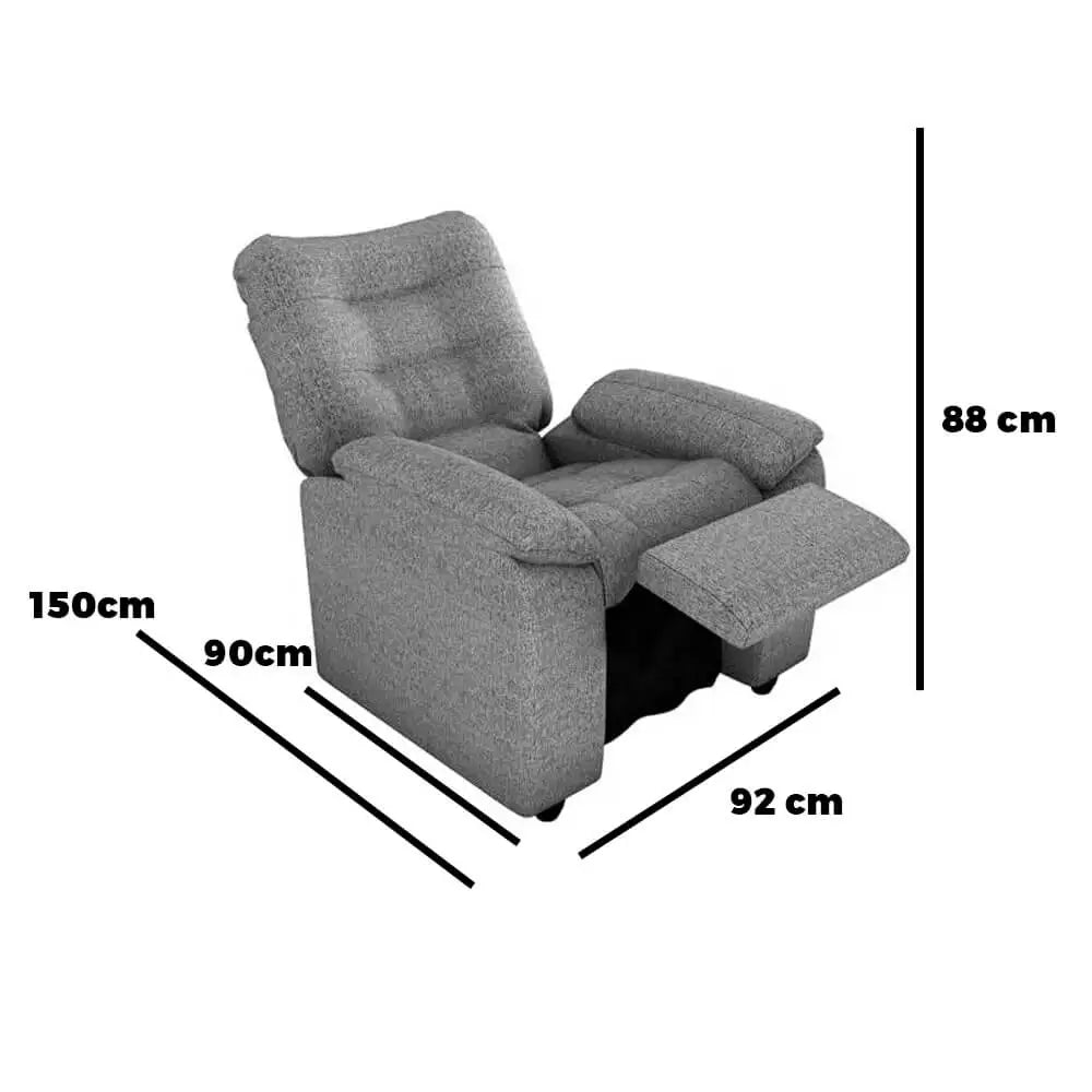 Poltrona Onix Reclinável Tecido Linho Matrix CINZA