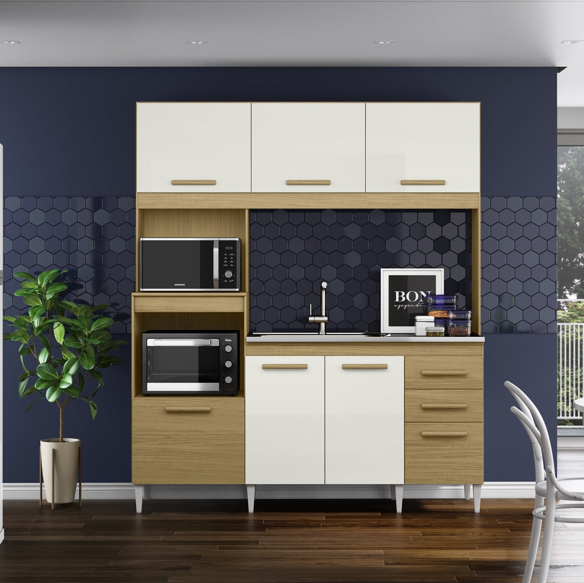 Kit Cozinha para Pia Camila 1,818 m Atacama/Off White – ARAMÓVEIS