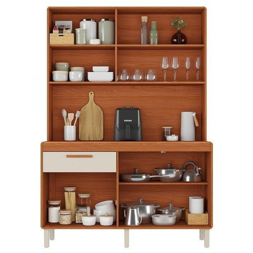 Kit Cozinha Dunas 1,40 m Cinamomo/Off White – ITATIAIA