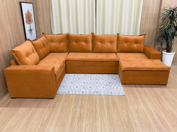 Sofá Canto Terracota Leblon - Móveis furniture