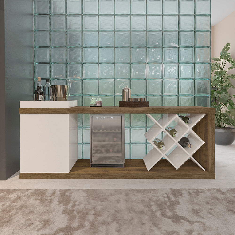 Rack Bar até 60″ Madrid Pinho/Off White – ARTELY - Móveis furniture