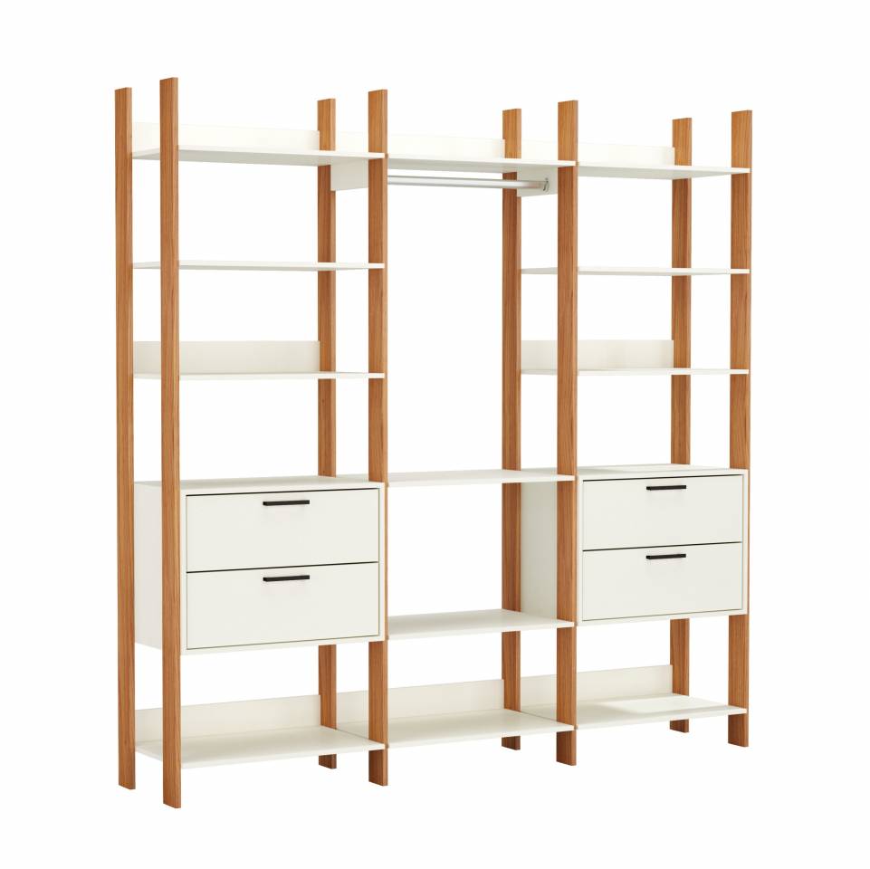 Closet 3 Torres TW404 2,175 m Off White/Freijó – - Móveis furniture