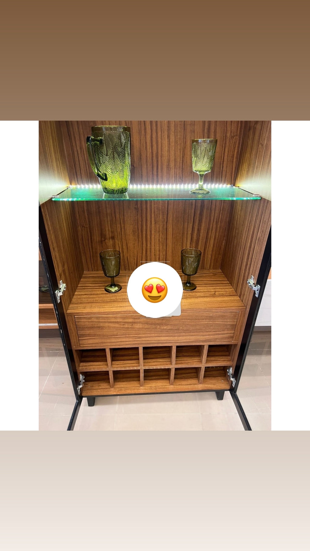 COLIBRI - CRISTALEIRA GUANABARA PRETO/NOCE