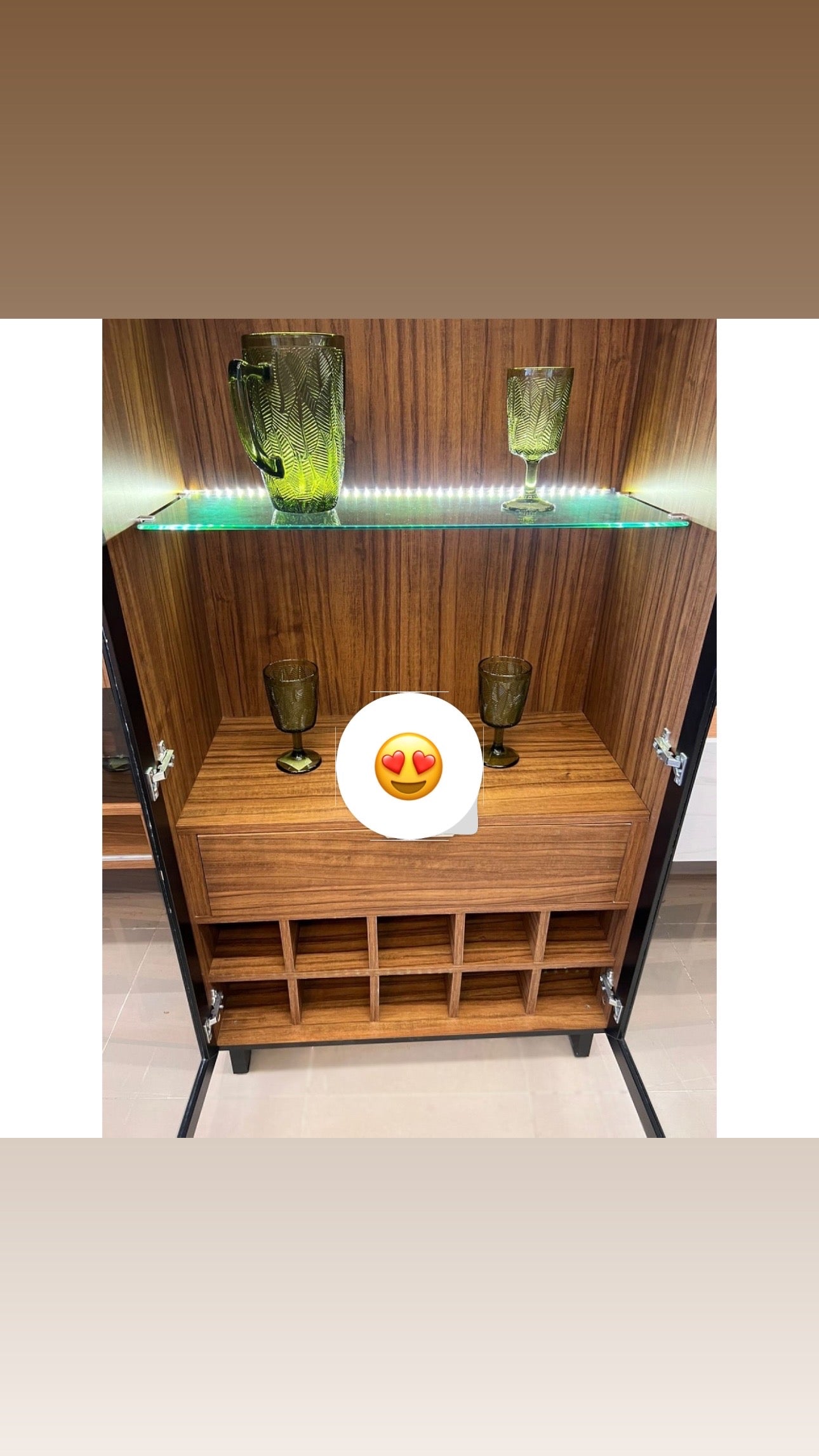 COLIBRI - CRISTALEIRA GUANABARA PRETO/NOCE