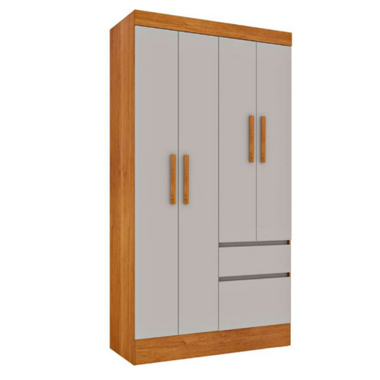 Roupeiro 4 Ptas Oregon Cinamomo/off White Tcil - Móveis furniture