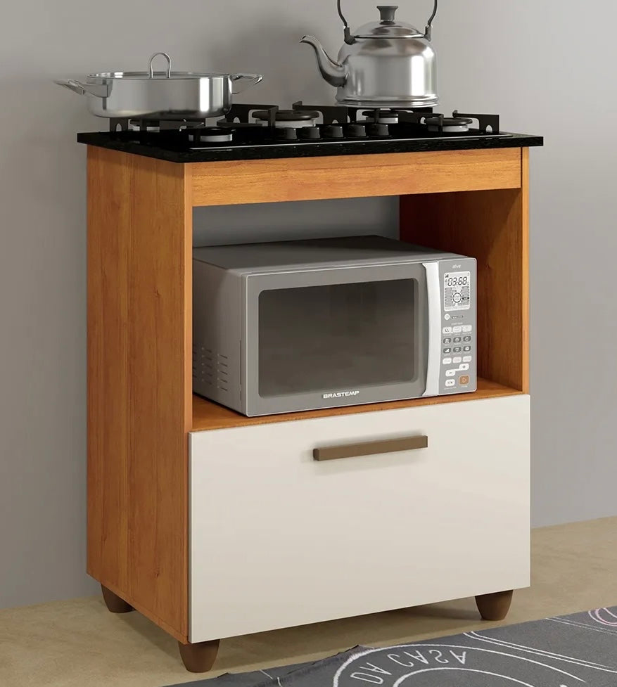 Balcão para Cooktop 4 Bocas Salvia Kaiki Móveis - Móveis furniture