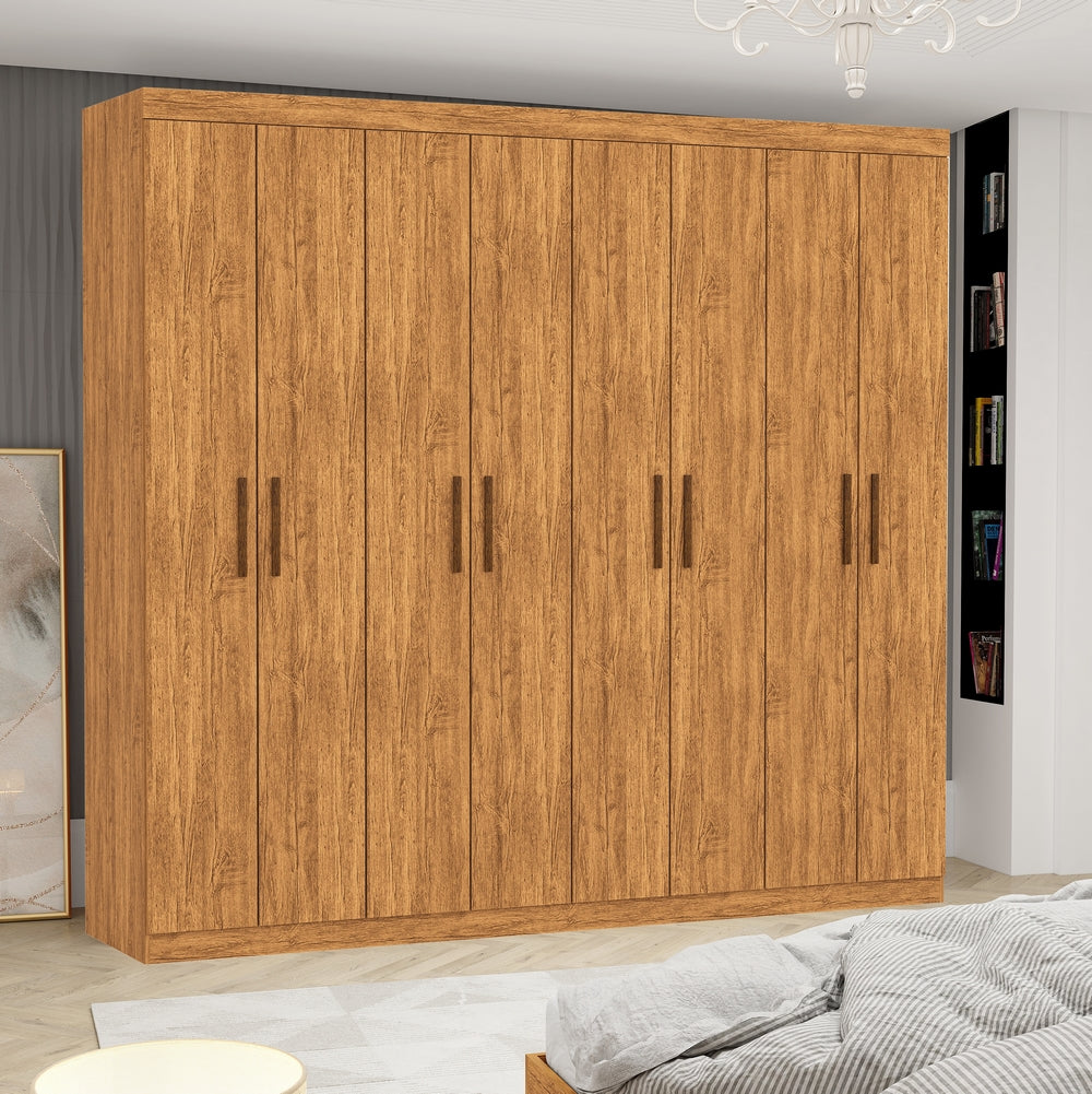 Guarda-Roupa 8 Portas Rubi 2,08 m(Sem Espelho)Cinamono – CARIOCA MÓVEIS