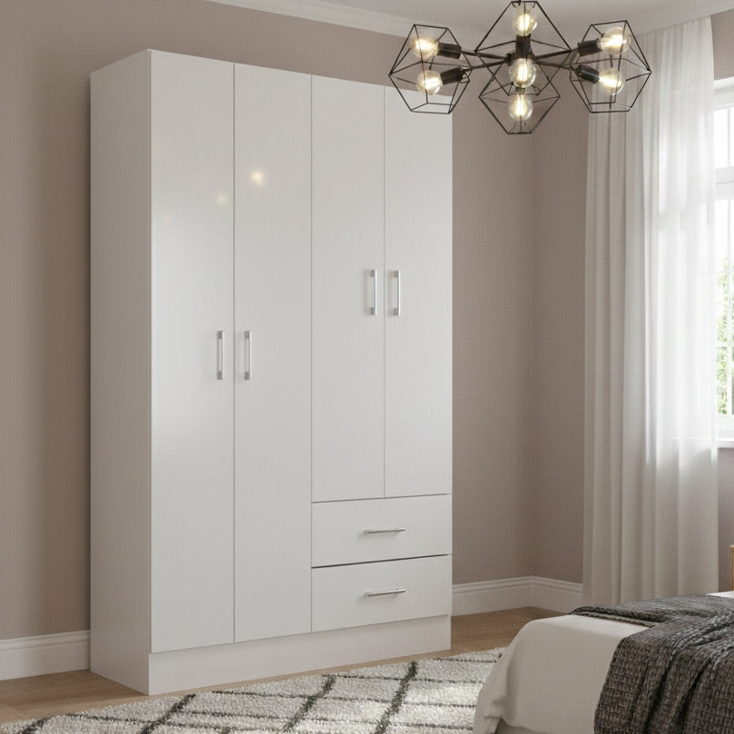Guarda-Roupa 4 Portas Panamá 4002 Branco – FELLICCI