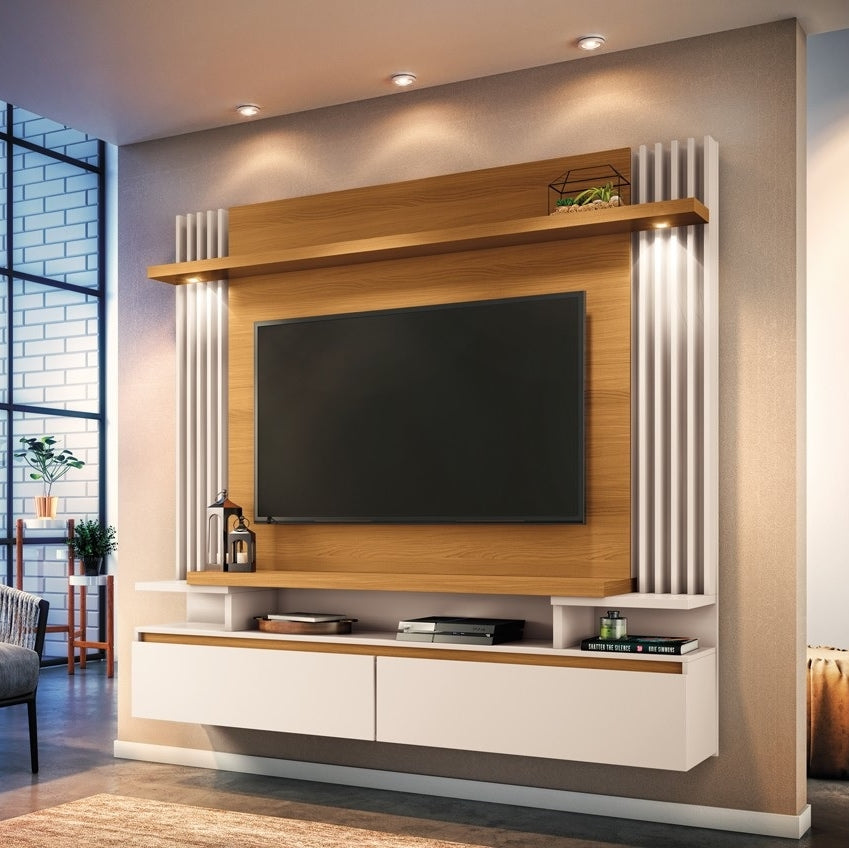 Home Suspenso até 55″ Cosmo Cinamono/Off White - Móveis furniture