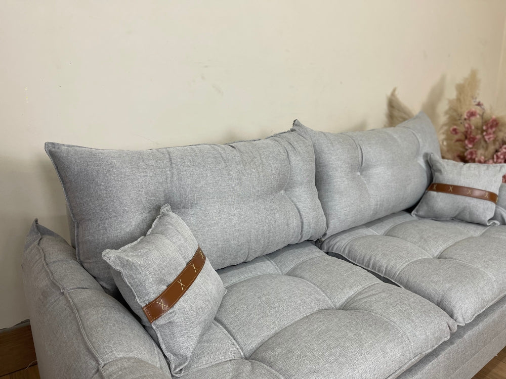 Sofá 3 lugares Creta 2.00m – Cinza Linho