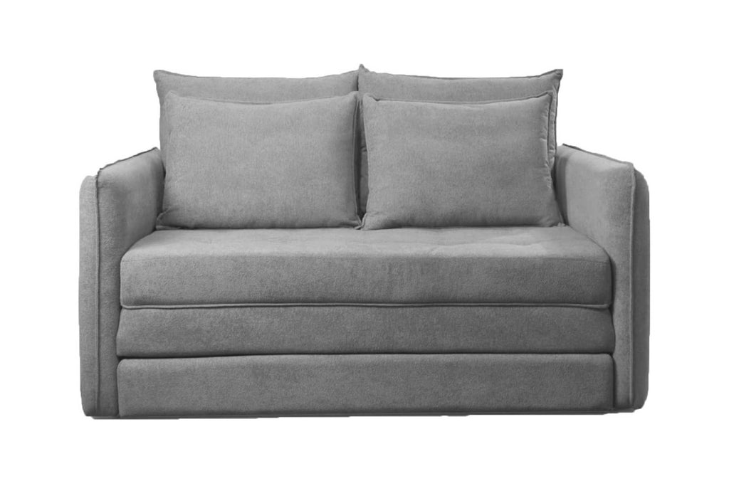 SOFA CAMA SF.4390 NORONHA VELUDO CINZA 526-BR P/COLCHAO –