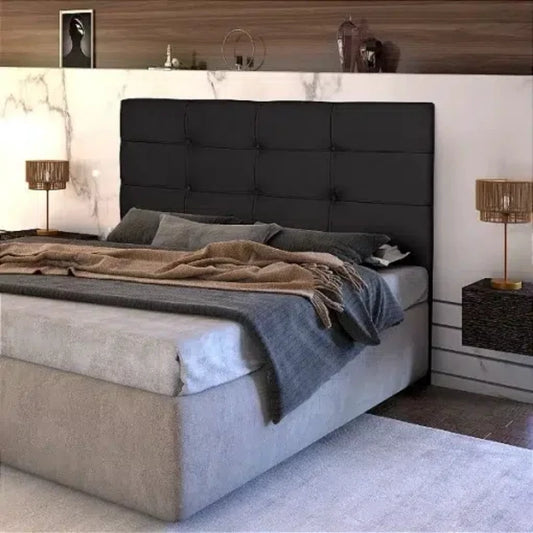 Cabeceira Cama Box Queen 1.60 Eslovênia Veludo Preto