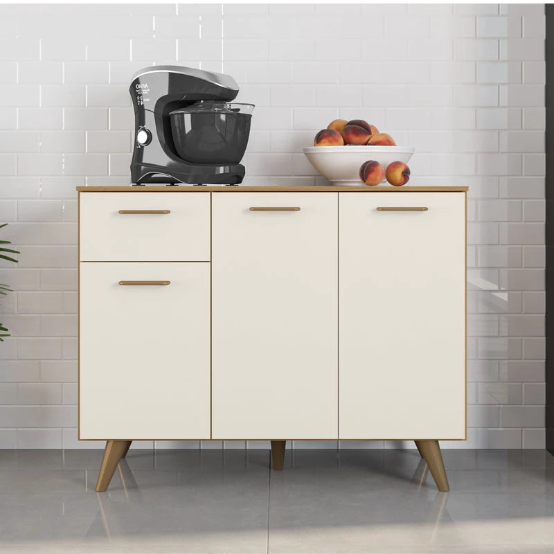 Balcão Cozinha Olinda Larg. 1.05m Freijó/Off Poliman - Móveis furniture