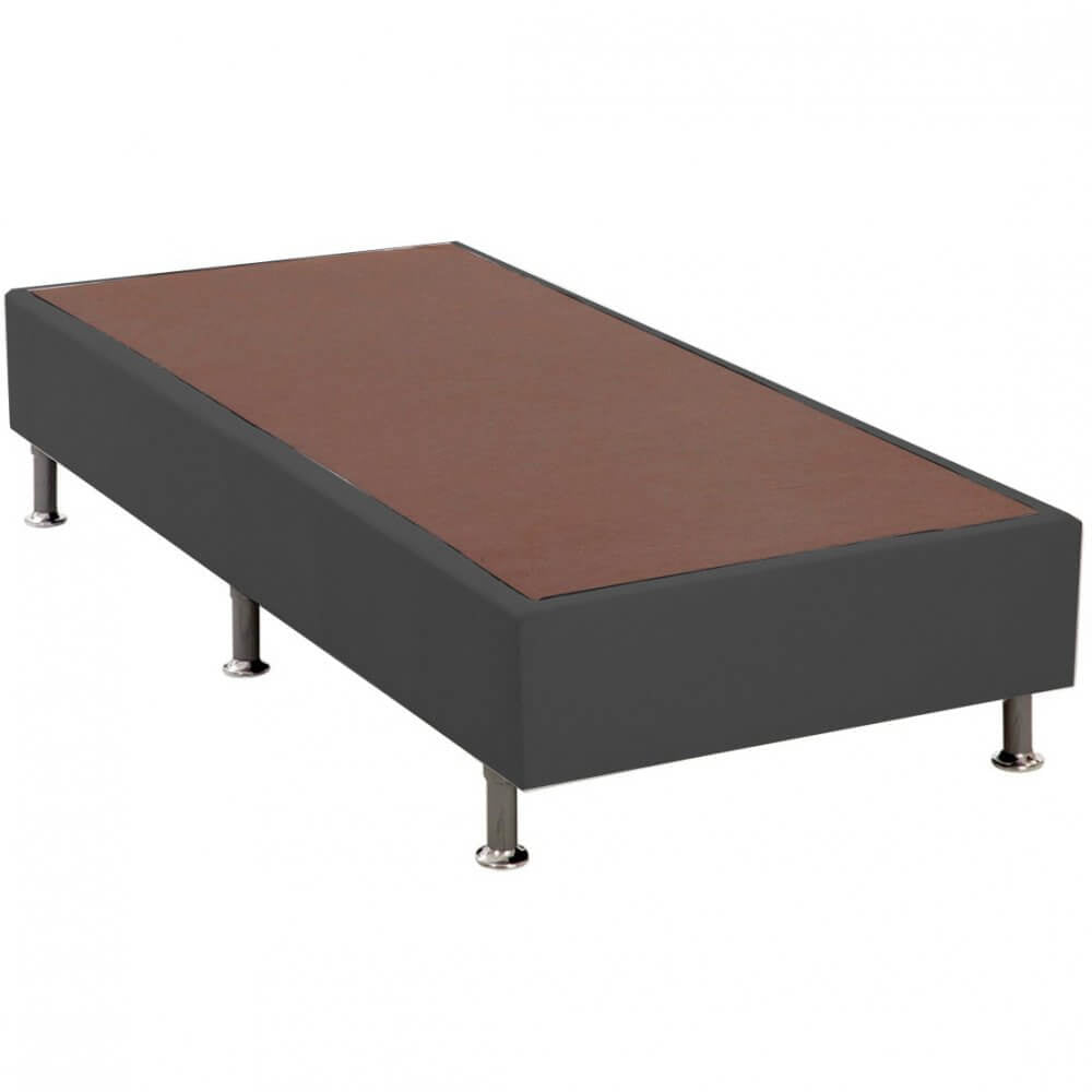 Base Solteiro Cama Box Courino 25x88x188 - Móveis furniture