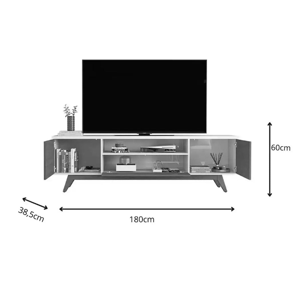 Rack Valencia 180cm para Tv Até 72 Polegadas 3 Portas Giga – Móveis ...
