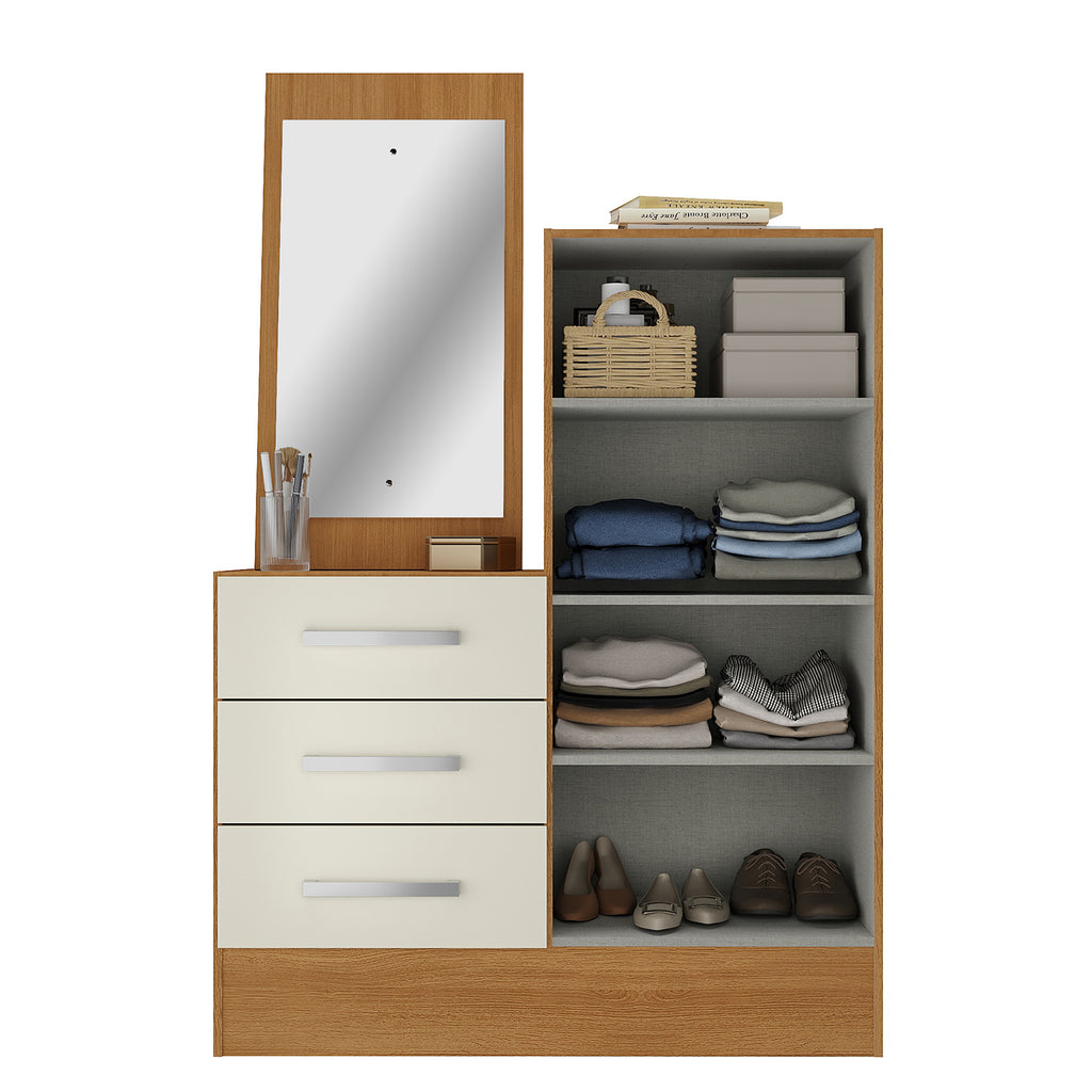 Cômoda 3 Gavetas 2 Portas Dunas 51CO2326 Cinamomo/Off White – RODIAL MÓVEIS