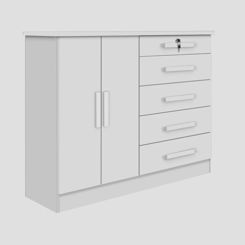 Cômoda 5 Gavetas 2 Portas New Athos - Móveis furniture